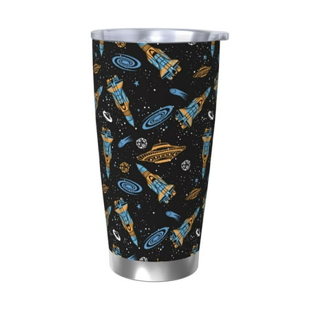 

Goofa Space Rockets for 20 oz Skinny Tumbler Stainless Steel Coffee Mug Slim Vacuum Insulated Travel Cup Car Cup-Without Straw