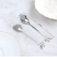 thumbnail image 2 of Tasodin 10-Piece Silver Leaf Espresso Spoons, 4.7-Inch Mini Coffee Spoons, Stainless Steel Set, 2 of 7