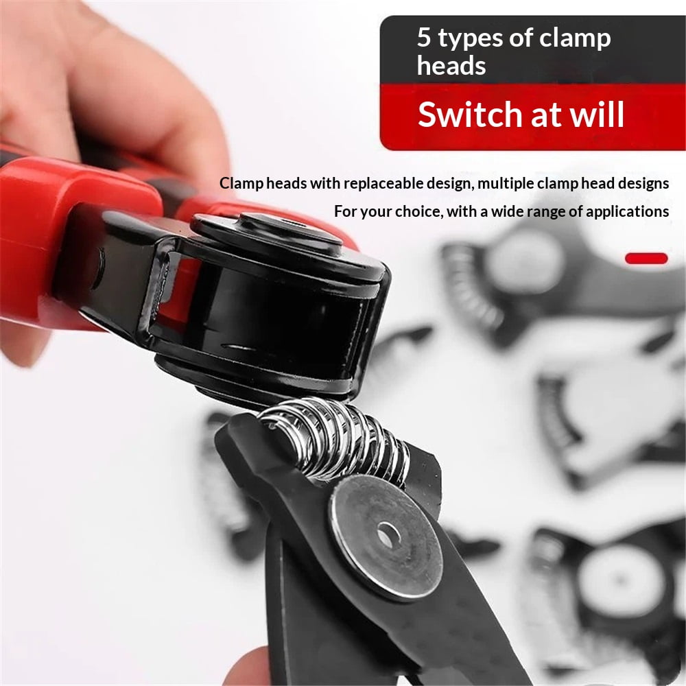 5 in 1 Combination Plier Tool Set, Includes Cable Cutters, Wire Stripper, Crimping Plier, Linesman Pliers, Scissor Interchangeable Pliers with Storage Case