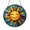 Stained Glass 9.84 Inch, variant on Decorative Sun Window Glass Suncatcher Ornament, Moody Light Catcher Hanging for Studio or Living Room Decor