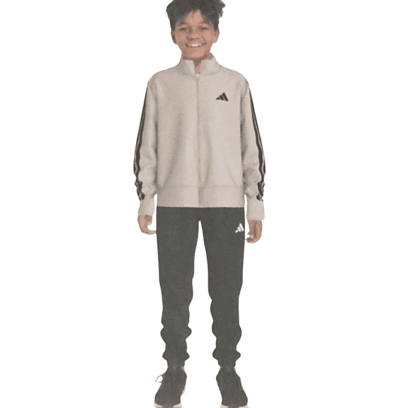 Adidas Youth Tricot Jacket, Natural (Tan), Large 14/16