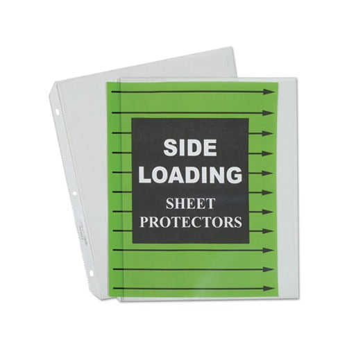 Side Loading Polypropylene Sheet Protectors Clear, 2", 11 x 8 1/2, 50/BX