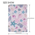 thumbnail image 3 of Pofeuu Sea Shells 3 Print Travel Document Organizer Passport Holder Men Women for Family (6.5 in x 4.5 in),Wallet Holder Credit Card Clutch Bag Case, 3 of 5