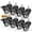 Black-With Brake-8pack-2inch, variant on Stem Caster Wheels 2 Inch Total Locking Casters Set Of 4 Threaded 3/8" -16 X 1 (diameter Length 1") Swivel Heavy Duty Castors Black 8 Pack