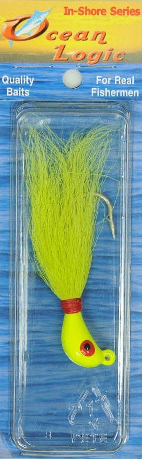 Ocean Logic Striper Fishing Jig, Color Chartreuse, Size 1/2 oz.