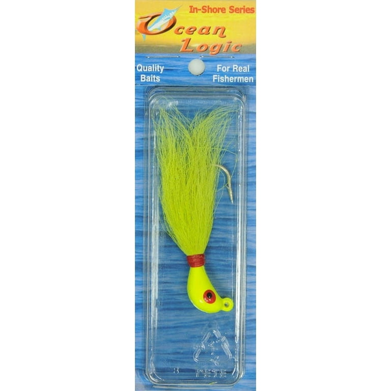 Ocean Logic Striper Fishing Jig, Color Chartreuse, Size 1/2 oz. 