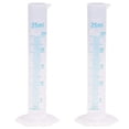 thumbnail image 1 of 2X Cilindro de medición de plástico Tubo graduado Herramienta para laboratorio (25 ml), 1 of 1