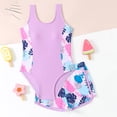 thumbnail image 4 of Cethrio Girls Tankini Swimsuits, 2 Piece Summer Stretchy Swimsuit Tops and Swimsuit Bottoms Purple Size 12-13T, 4 of 9