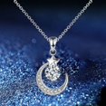 thumbnail image 1 of Collier Pendentif Lune Céleste Élégant pour Femmes Bijou de Mode Pièce Déclaration, 1 of 6