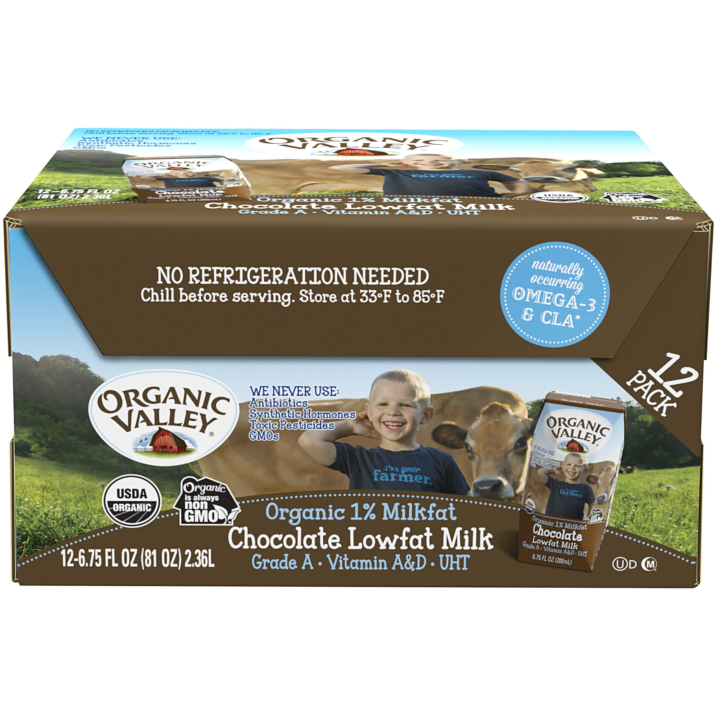 Organic Valley® Organic 1 Milkfat Chocolate Lowfat Milk 126.75 Fl. Oz