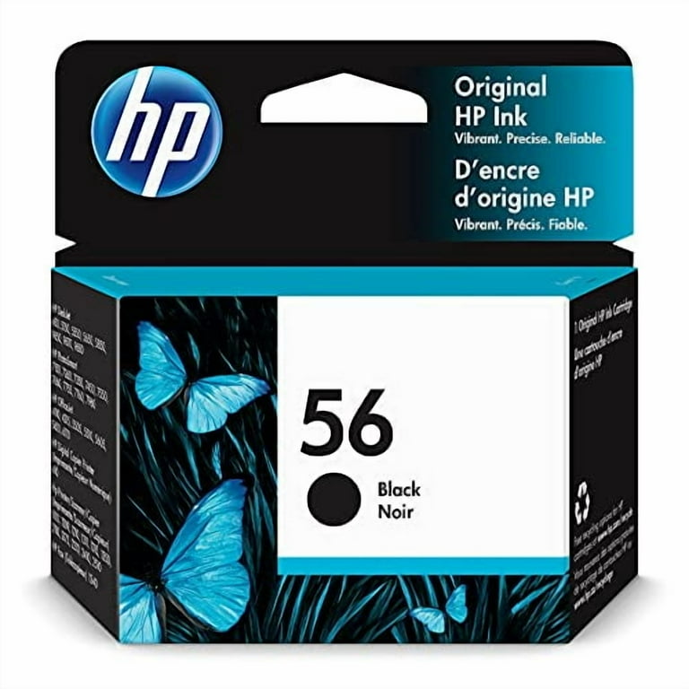 HP 56 Black Original Printer Ink Cartridge (C6656AN) - Walmart.com