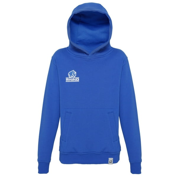 Rhino - Sudadera con capucha de manga larga modelo Barcelona para hombre (Azul)