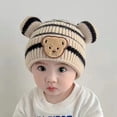thumbnail image 2 of Gorro de bebé para mujer, otoño e invierno, gorro de punto coreano para niños, gorro de lana cálido para bebé para invierno para hombre, 2 of 5