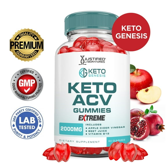 Keto Genesis Extreme ACV Gummies 2000mg Dietary Supplement 60 Gummys