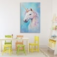 thumbnail image 3 of Stupell Industries Bohemian White Unicorn on Blue Canvas Art, 30 x 45, by Creative Studio, 3 of 8