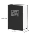 thumbnail image 2 of Piggy Bank, Real Paper Transfer Book Safe Box, Hollow with Secret Hidden Compartment, Key Lock, 4.5"×3.1"×1.8", Black Dictionary-Key, 2 of 7