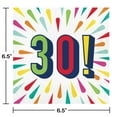 thumbnail image 2 of Party Central Club Pack of 192 Red and Green "30!" Birthday Burst 2 Ply Disposable Luncheon Napkin, 2 of 2