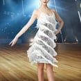 thumbnail image 4 of Vestido con Borlas de Lentejuelas Strade Fareast Limited para Mujer con Flecos en Capas Argenta Blanca S, 4 of 6