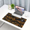 thumbnail image 3 of Extra Large Mouse Pad, Golden 3D Abstract Wave Desk Mat - Square Mouse Pad Non-Slip Rubber Base Mouse Pad for Desktop, Laptop, 29.5 x 15.8 inch, 3 of 8