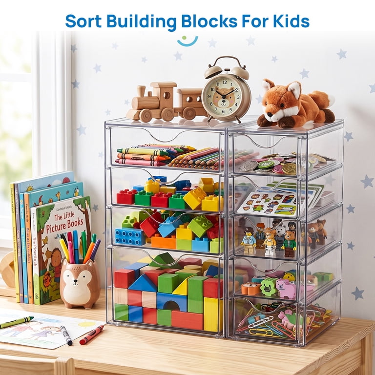 Clear Acrylic Makeup Organizer with 9 Drawers photo 2
