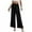 Black, variant on Women'S Pants Ladies Casual Pants Watermelon Red Pants Lounge Pants Wide Leg Elastic Waist Pants for Women with Pockets Womens Capris for Summer