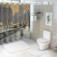 thumbnail image 7 of Fenyluxe Snowy City Print Shower Curtain, Modern Chic Home Bathroom Decor with Hooks, Polyester Fiber Shower Curtain for Showers and Bathtubs 60x72, 7 of 7