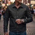 thumbnail image 4 of Miqool Denim Jacket for Men Button Down Long Sleeve Trucker Jean Jacket Casual Workwear Coat with Pockets, 4 of 7