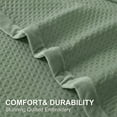 thumbnail image 3 of Eurhowing Full/Queen Size Coverlet Set 3-Piece, Reversible Cotton Bedspread Quilt Set for All Seasons, Soft Woven Bedding Set with 1 Quilt & 2 Shams, Green, 3 of 7