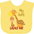 thumbnail image 3 of Inktastic My Aunt Loves Me Giraffe Boys or Girls Baby Bib, 3 of 4