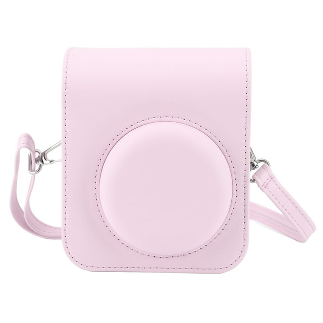 Waterproof Mini Camera Protective Bag with Adjustable Shoulder Strap for Fujifilm Mini 12, Soft Scratch Resistant PU Material, Microfiber Interior