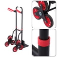 thumbnail image 6 of labwork Heavy Duty 440lb Stair Climbing Hand Truck Folding Dolly Cart with 6 Wheels Thickened Steel Frame and Telescoping Handle, 6 of 7