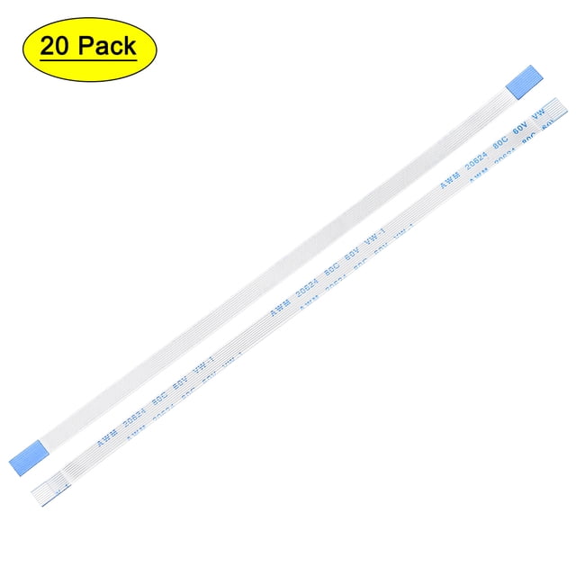 Unique Bargains 8pins Flexible Flat Cable FPC FFC A Type Ribbon Cable PE White 20Pcs