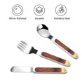 thumbnail image 3 of Salouo Magma Fire Black Dragon Pattern 3 Pieces Toddler Utensils, Kids Silverware Set Stainless Steel Utensils for Kids Children Safe Spoons Forks & Knife Dishwasher Safe, 3 of 8