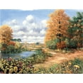 thumbnail image 2 of Motz, Peter 14x12 Gold Ornate Wood Framed with Double Matting Museum Art Print Titled - Autumn time, 2 of 4
