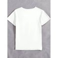 thumbnail image 2 of Women's Black Cartoon Dog & Heart Print T-Shirt - Casual Round Neck Short Sleeve Top, Polyester Blend, Machine Washable, Summer Sleepwear, Casual Wear|Playful Graphic Tee|Machine Washable Top, 2 of 7