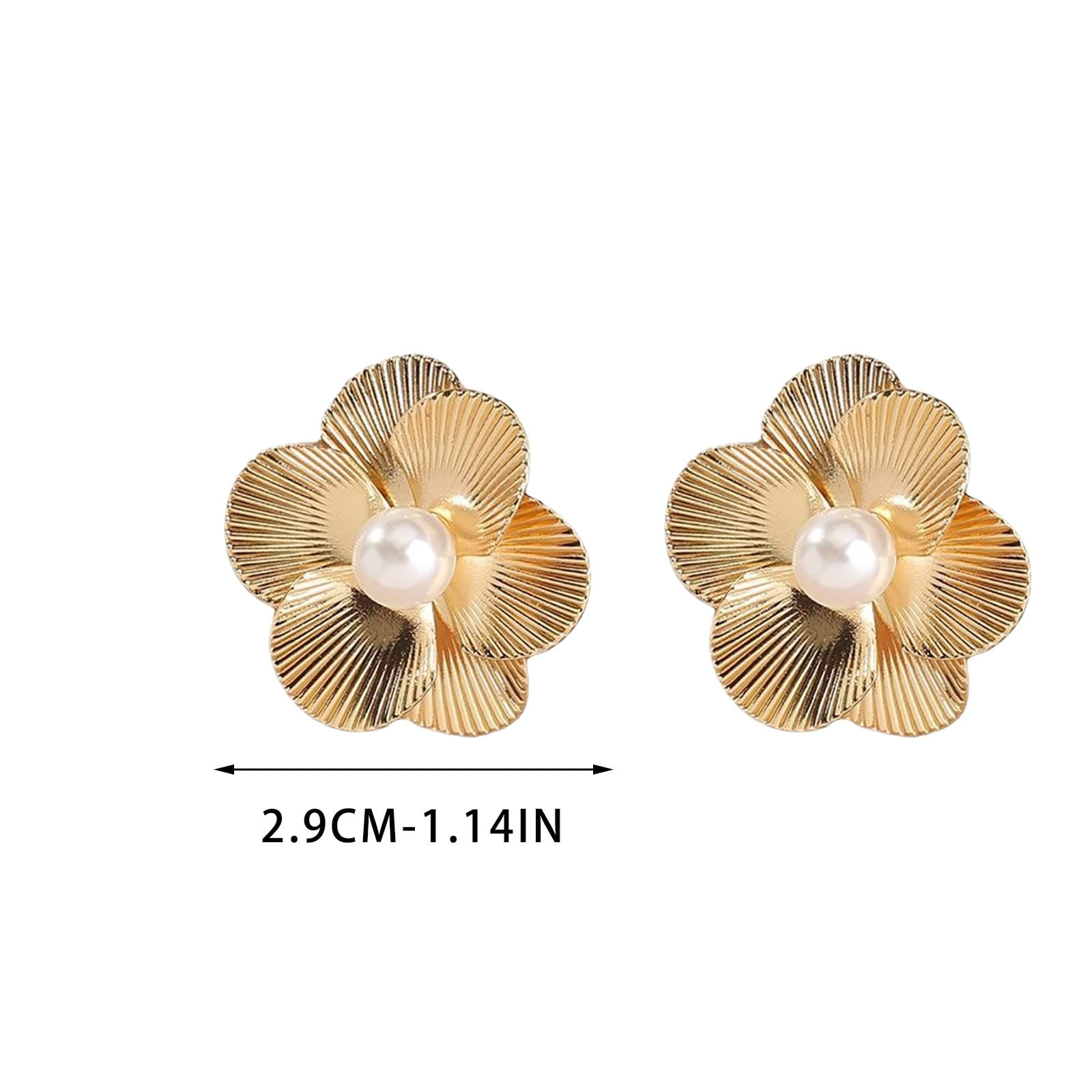 Wmkox8yii Creative Pearl Flower Earrings Flash Gradient Cicada Wing Earrings  For Prom Party 