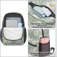 thumbnail image 4 of Daisy Pioneer Flower Green Pattern 17" School Backpacks for Teens,Waterproof Oxford Fabric,S-Shape Padded Straps for School,Travel,Hiking,Camping, 4 of 6