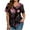 Black, variant on Plus Size Tops for Women Floral Printed V Neck Short Sleeve Shirts Summer Fashion Casual Loose Fit Blouses (XL, Black)