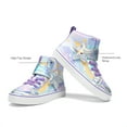 thumbnail image 4 of DREAM PAIRS Girls’ Star High-Top Sneakers with Hook and Loop, Sparkly Rainbow Casual Shoes, 4 of 4