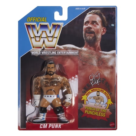 CM Punk - WWE 2026 Retros (Wave 1) Ringside Exclusive Mattel WWE Toy Wrestling Action Figure