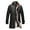 Black, variant on Abcnature Men's Winter Artificial Leather Coats Velvet Waist Drawstring Stand-up Collar Jacket Casual Mid-length Thicken Coats Mountain Waterproof Ski Snow Windbreaker Jackets for Men