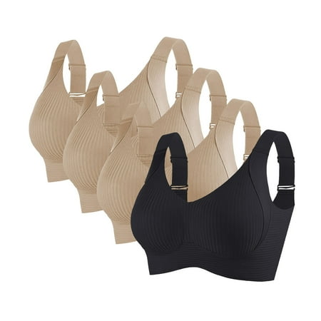 WCJM Thin Laceless Ring Comfortable Breathability Underwear Large Size Brater Buckle Female Bra Deep Vest Bralette Wireless Bra Balconette Bras AL Seamless wireless designs for all-day ease