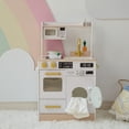 thumbnail image 2 of Teamson Kids Little Chef Lake Tahoe Wooden Play Kitchen with Washing Machine, Oven, Microwave & Storage, White, 2 of 16