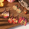 thumbnail image 7 of Yoyauz Autumn Thanksgiving Earrings, Red Maple Leaf Earrings, Maple Leaf Shaped Thanksgiving Fashion Autumn Pendant Fun Hook Earrings, 7 of 7