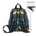 thumbnail image 5 of FORMRS School Backpack with Front Zippered Pocket 12" Student Travel Daypack, Green Dragon Flowers, 5 of 6
