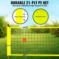 thumbnail image 3 of KFFKFF 32x3ft Outdoor Portable Volleyball Net Set System - Quick & Easy Assembly , Adjustable Height Steel Poles, w/ PVC Volleyball Pump & Carrying Bag for Beach Backyard, 3 of 9