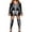 Black, variant on Genuiskids Women's Halloween Costume Skeleton Outfits Sexy Long Sleeve Bodycon Mini Dress with Stockings Jumpsuit Cosplay Show Props