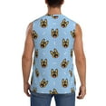 thumbnail image 4 of Haiem Men's German Shepherd Puppy Print Tank Tops Summer Sleeveless Cut Off Workout T-Shirts Fitness Vest Athletic Undershirts-XX-Large, 4 of 8