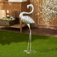 thumbnail image 2 of Home Decorative Galvanized Metal Rustic Flamingo Garden Decor, 2 of 6