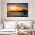 thumbnail image 2 of Elephant Stock Santa Monica Pier Sunset Wall Art - Horizontal Canvas Wall Art - Living Room Wall Decor - Beach Canvas - Gray And Brown Decor - 48" x 32", 2 of 8